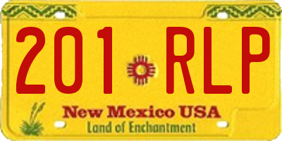 NM license plate 201RLP