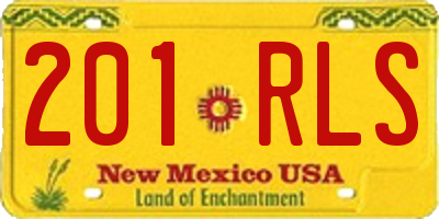 NM license plate 201RLS