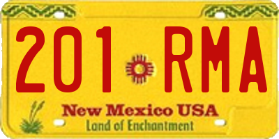NM license plate 201RMA