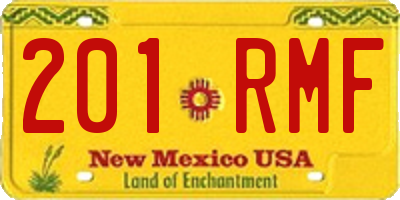 NM license plate 201RMF