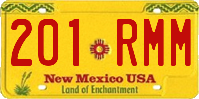 NM license plate 201RMM