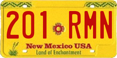NM license plate 201RMN