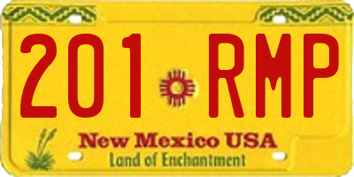NM license plate 201RMP