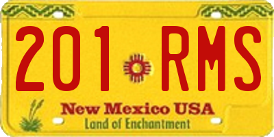NM license plate 201RMS