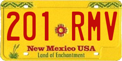 NM license plate 201RMV