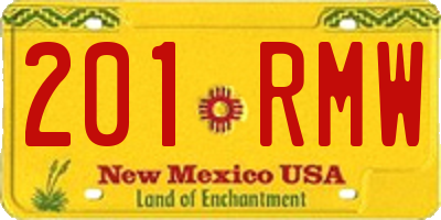 NM license plate 201RMW