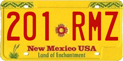 NM license plate 201RMZ