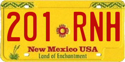 NM license plate 201RNH