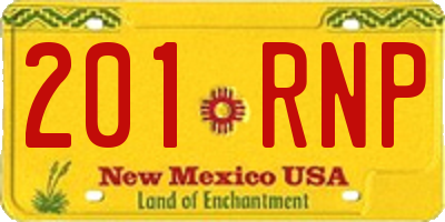 NM license plate 201RNP