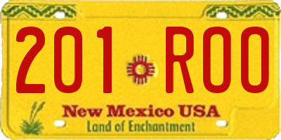 NM license plate 201ROO