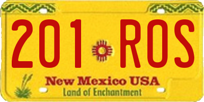 NM license plate 201ROS