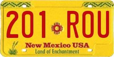 NM license plate 201ROU