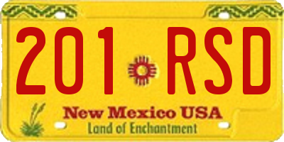 NM license plate 201RSD