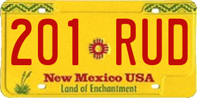 NM license plate 201RUD