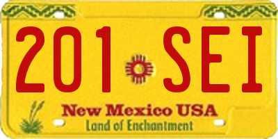 NM license plate 201SEI