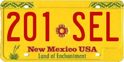 NM license plate 201SEL