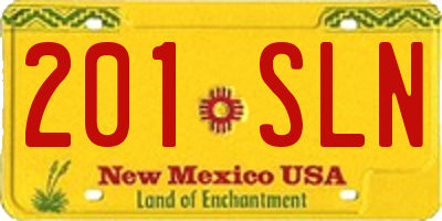 NM license plate 201SLN