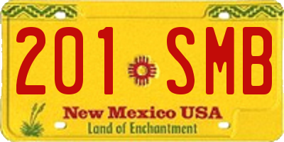 NM license plate 201SMB