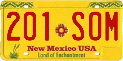 NM license plate 201SOM