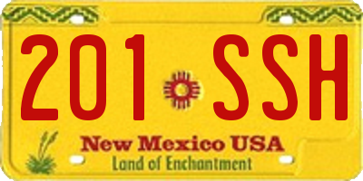 NM license plate 201SSH