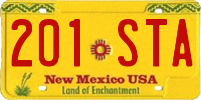 NM license plate 201STA