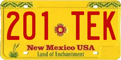 NM license plate 201TEK
