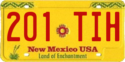 NM license plate 201TIH