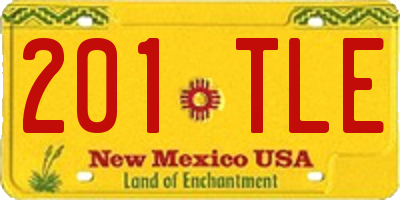 NM license plate 201TLE