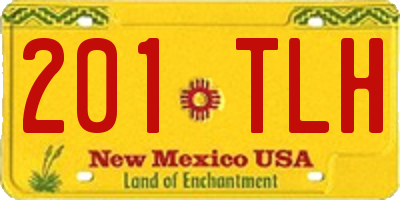 NM license plate 201TLH