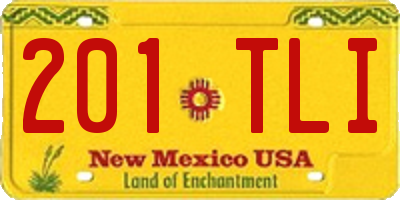 NM license plate 201TLI