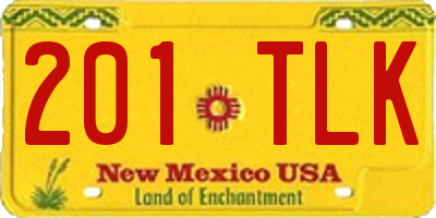 NM license plate 201TLK