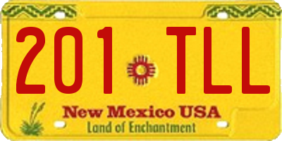 NM license plate 201TLL
