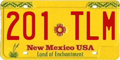 NM license plate 201TLM