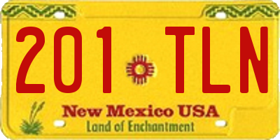 NM license plate 201TLN