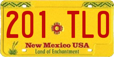 NM license plate 201TLO