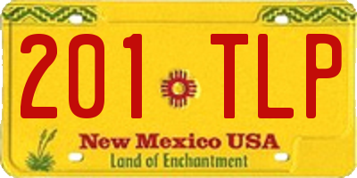 NM license plate 201TLP
