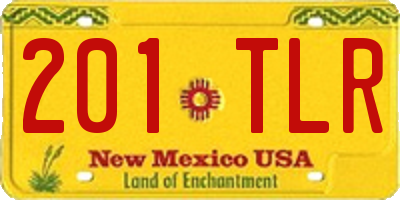 NM license plate 201TLR