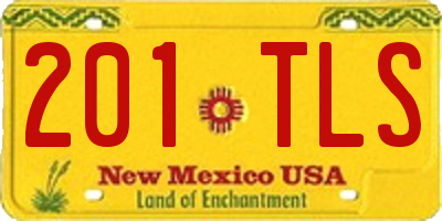 NM license plate 201TLS