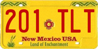 NM license plate 201TLT