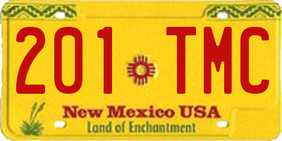 NM license plate 201TMC