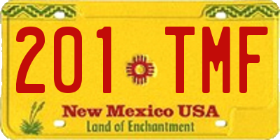 NM license plate 201TMF