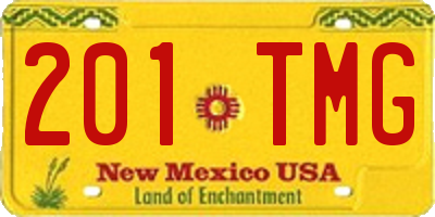 NM license plate 201TMG