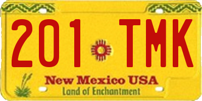 NM license plate 201TMK
