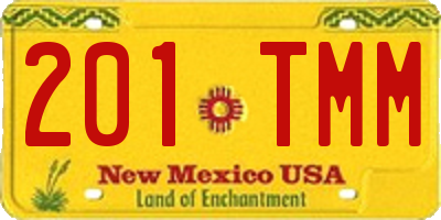 NM license plate 201TMM