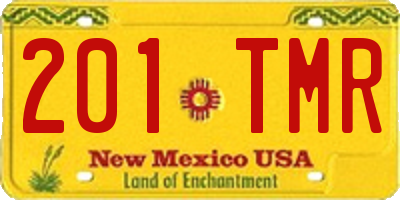NM license plate 201TMR