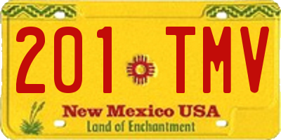 NM license plate 201TMV