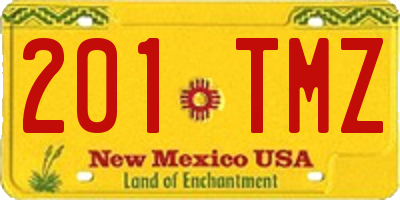 NM license plate 201TMZ