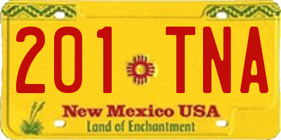 NM license plate 201TNA