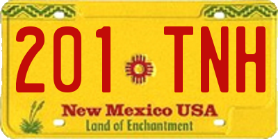 NM license plate 201TNH