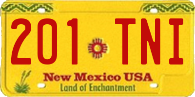 NM license plate 201TNI
